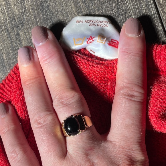 L Vintage Universal Knit creamy tomato coralred short sleeve shirt 80’s academia - Picture 9 of 11